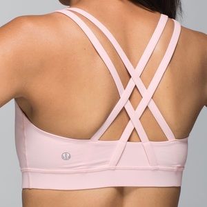 Baby pink lululemon energy bra